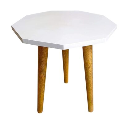 UHUD Crafts Beautiful Antique Wooden Fold-able Side Table/End Table/Plant Stand/Stool Living Room Kids Play Furniture Table Round Shape