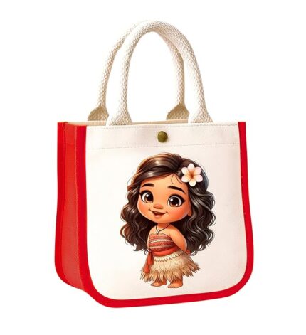 HOBBY INDIA Kids Tote Bag For Girls Boys I Cute Stylish Cartoon Cotton Casual Handbag I Perfect For Lunch Box Bag Picnic Tusion School